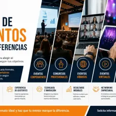 Explora los diversos tipos de congresos y eventos: corporativos, profesionales, híbridos, virtuales y sostenibles. Elige el formato ideal para tu objetivo.