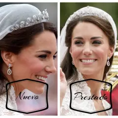 Kate Middleton, radiante en su boda, luce algo nuevo, algo viejo, algo prestado y algo azul.