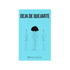 Tres figuras de palo bajo una nube de tormenta. El título dice "Deja de quejarse".