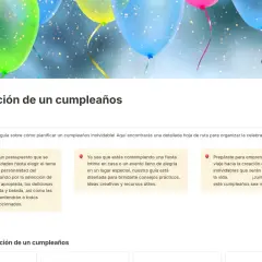 Guía para saber como celebrar un cumpleaños, con globos y pastel, para una fiesta inolvidable.