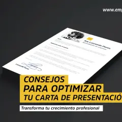 Un documento con el título "Soy Leonardo Flores", que parece ser una carta de presentación, con consejos para optimizar tu carta de presentación.