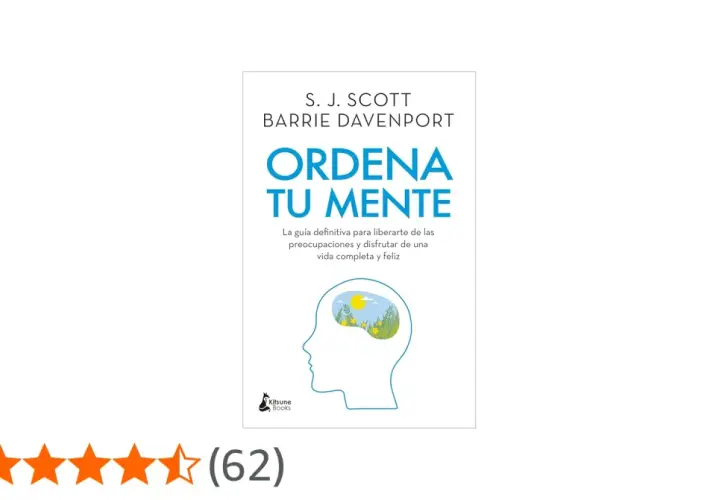 Portada del libro "Ordena tu mente", que muestra una cabeza con un paisaje interior, como si fuera el árbol de las preocupaciones transformado en paz.