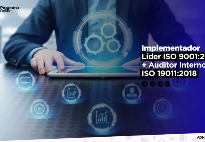 Curso ISO 9001 online gratis con certificado. Implementador Líder ISO 9001 y Auditor Interno ISO 19011.