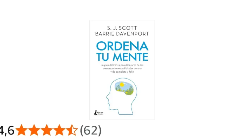 Portada del libro "Ordena tu mente", que muestra una cabeza con un paisaje interior, como si fuera el árbol de las preocupaciones transformado en paz.