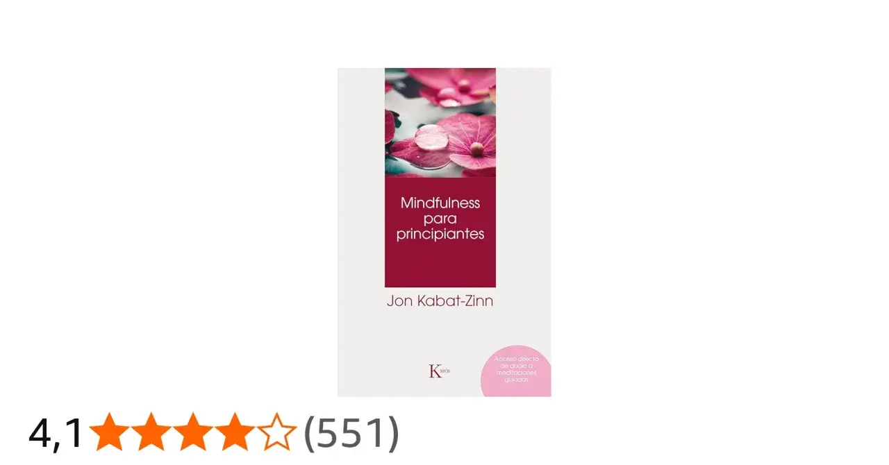 Libro "Mindfulness para principiantes" de Jon Kabat-Zinn, con ejercicios guiados. Ideal para iniciar tu práctica.