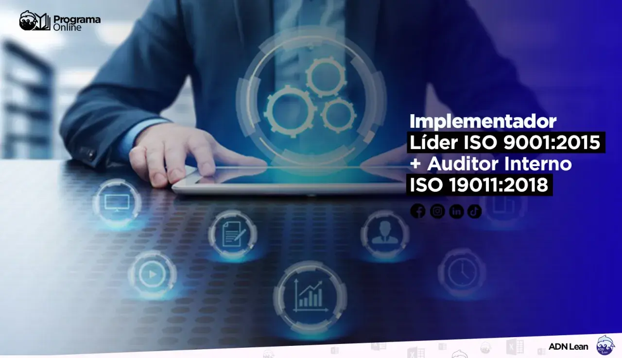 Curso ISO 9001 online gratis con certificado. Implementador Líder ISO 9001 y Auditor Interno ISO 19011.
