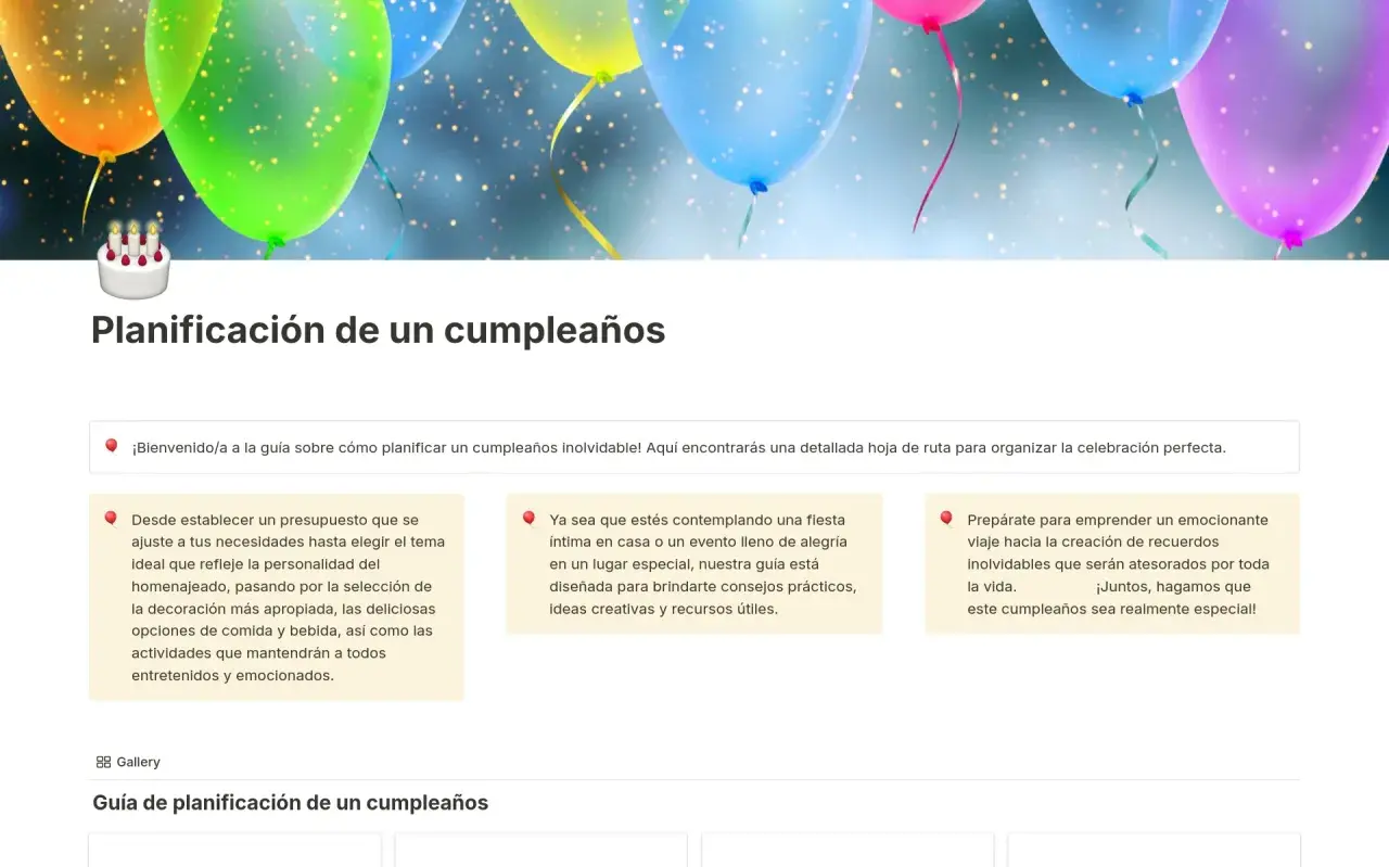 Guía para saber como celebrar un cumpleaños, con globos y pastel, para una fiesta inolvidable.