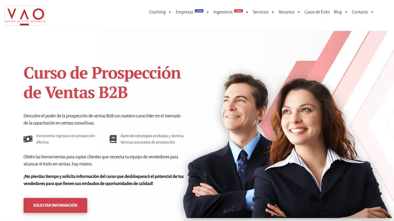 Curso de Prospección de Ventas B2B. Aprende estrategias para captar clientes y aumentar ingresos. ¡Inscríbete hoy!